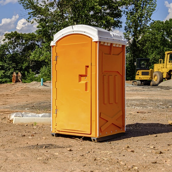 can i customize the exterior of the portable toilets with my event logo or branding in Darmstadt Indiana